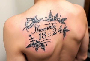proverbs 18:24 surrounded by something that symbolizes brotherhood on the arm tattoo idea