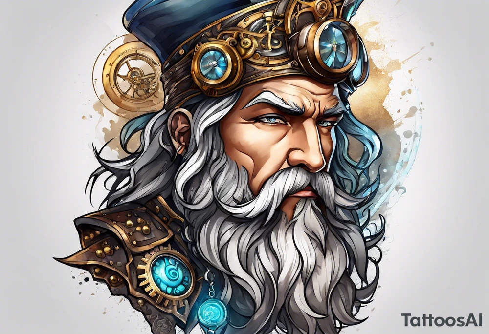 Steampunk zeus tattoo idea