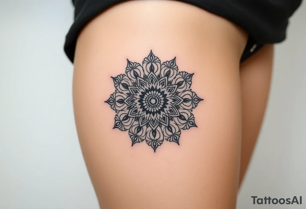 intricate mandala tattoo idea