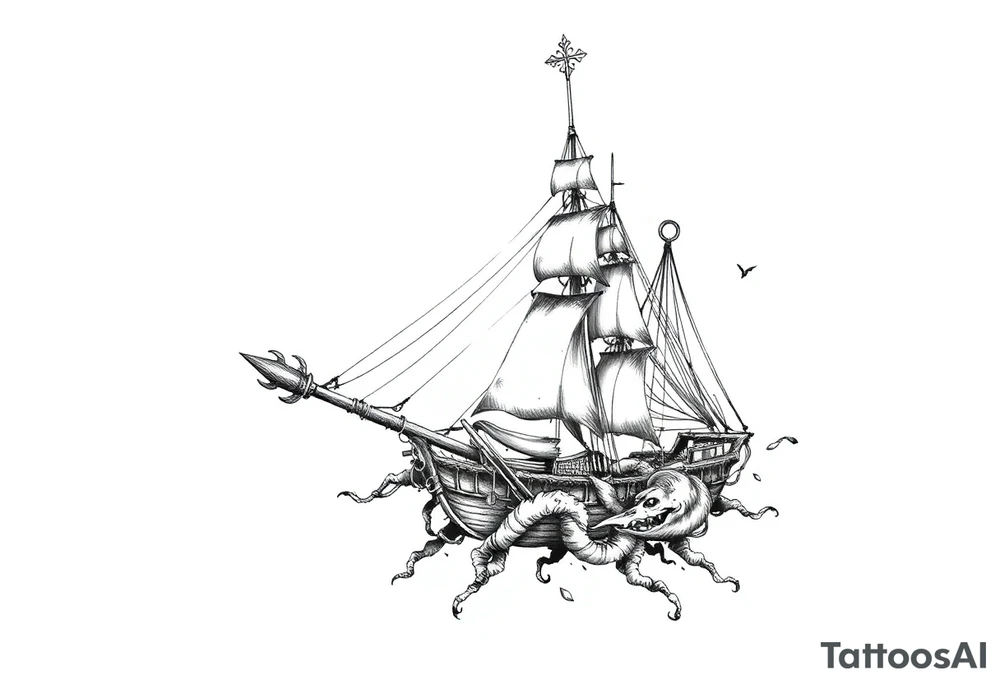 Queen Anne's Revenge tattoo idea