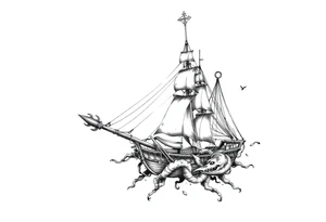Queen Anne's Revenge tattoo idea