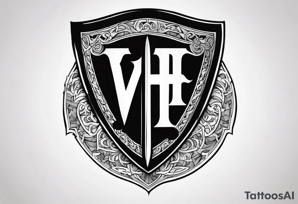 Valhalla shield  steps sword tattoo idea