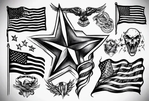 USA flag tattoo idea