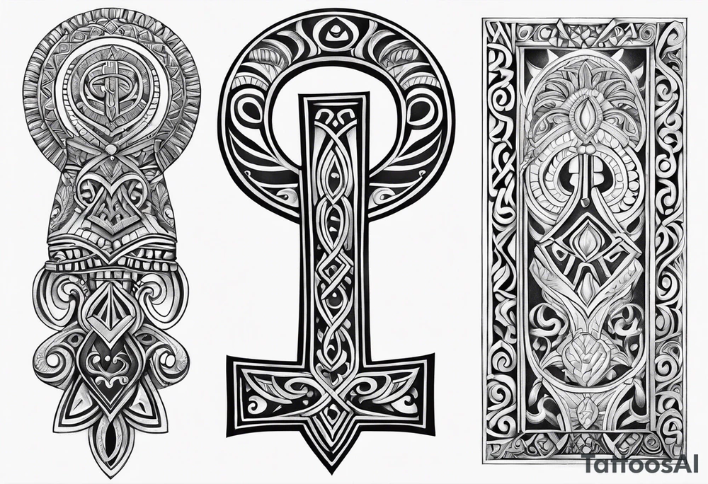 ankh, maori tattoo idea
