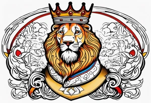 King Saez across the back tattoo idea