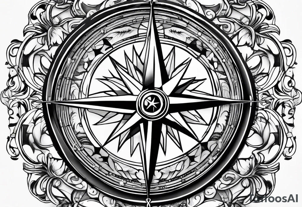 compass rose tattoo idea