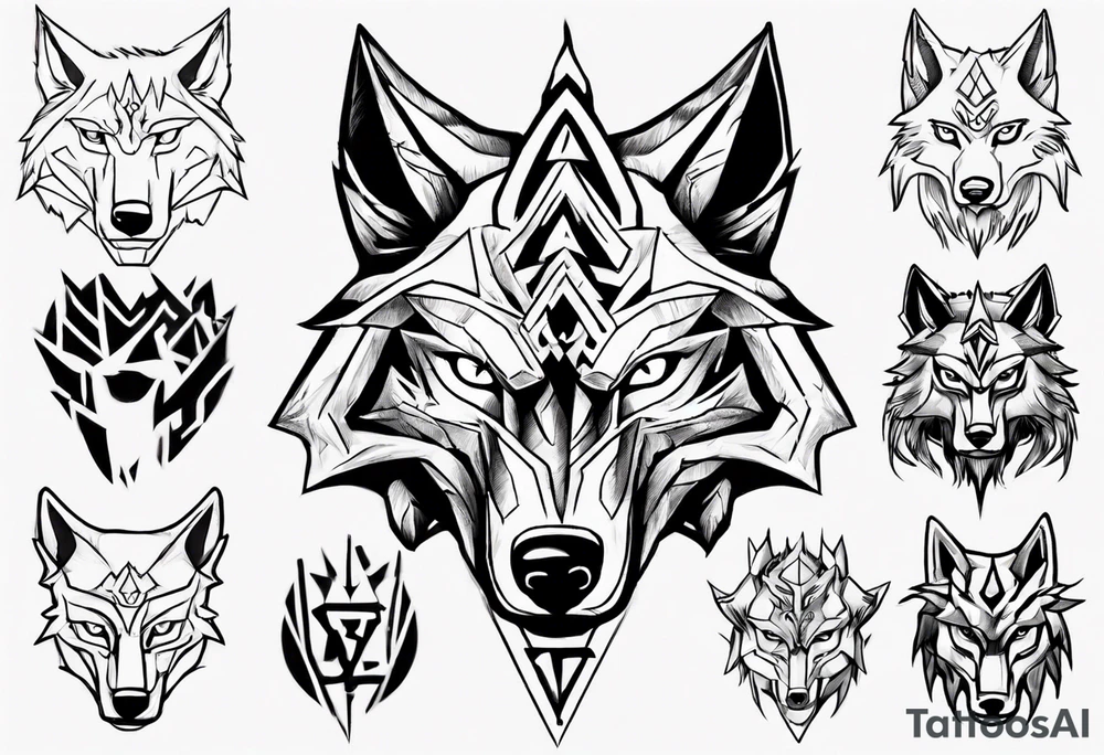 wolf head from zelda tattoo idea