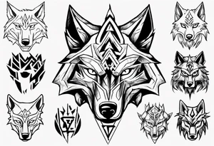 wolf head from zelda tattoo idea