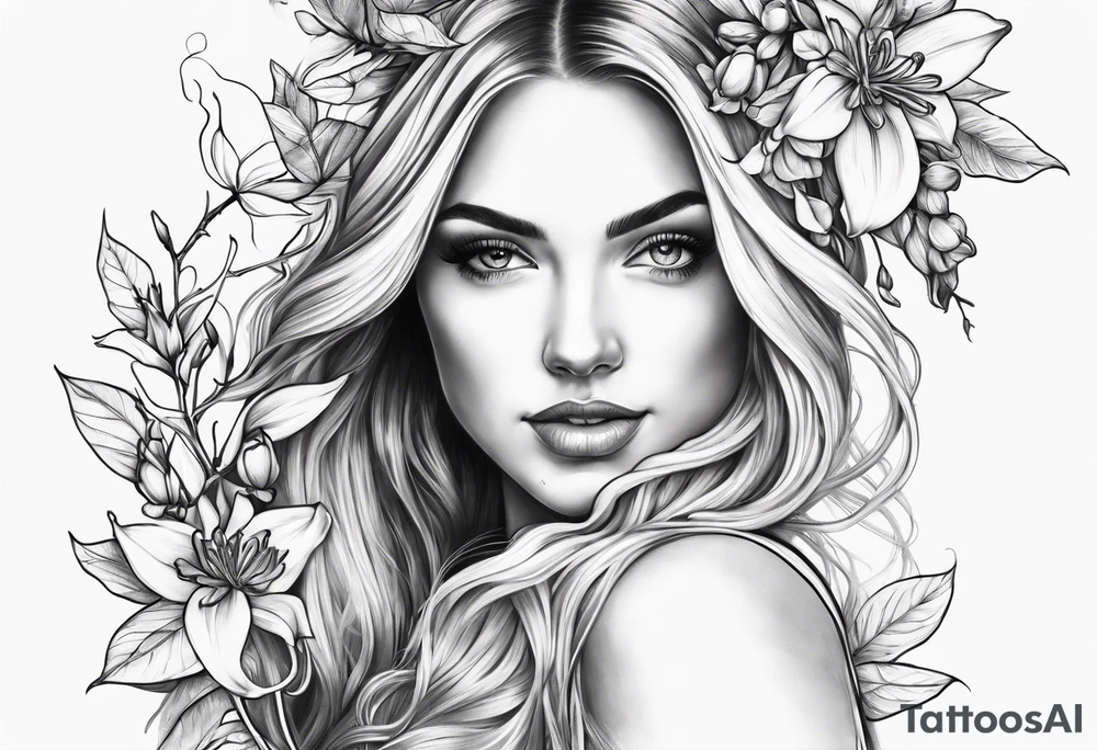 Honeysuckle tattoo idea