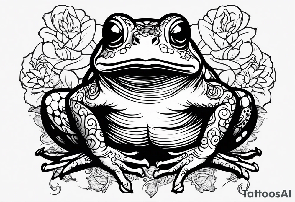 Toad yoga zen tattoo idea