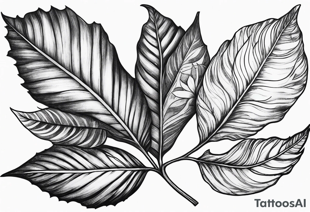 Leaf work tattoo idea