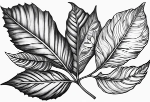 Leaf work tattoo idea