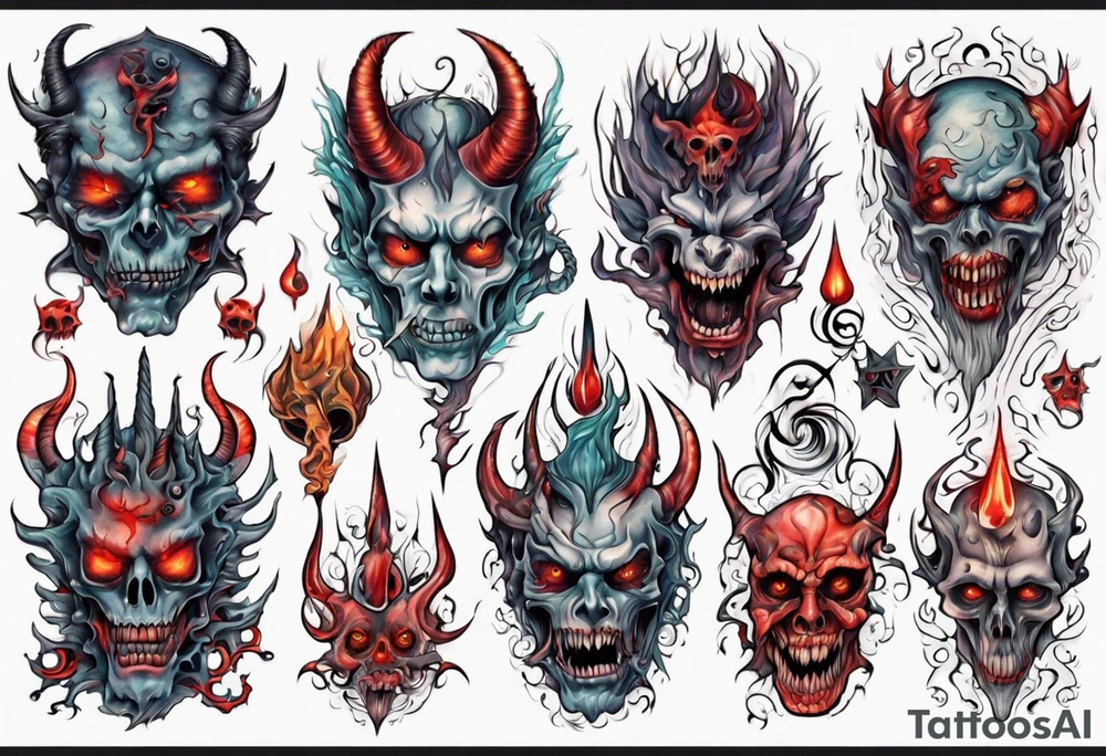 demonic tattoo idea