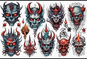 demonic tattoo idea
