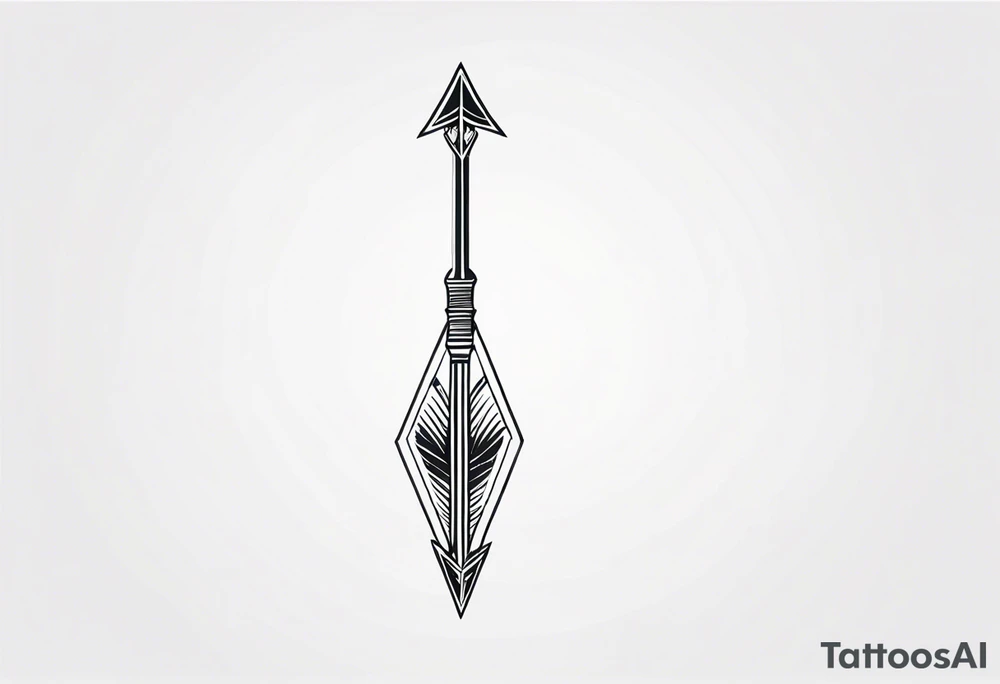 Simple Vertical Arrow tattoo idea