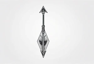 Simple Vertical Arrow tattoo idea