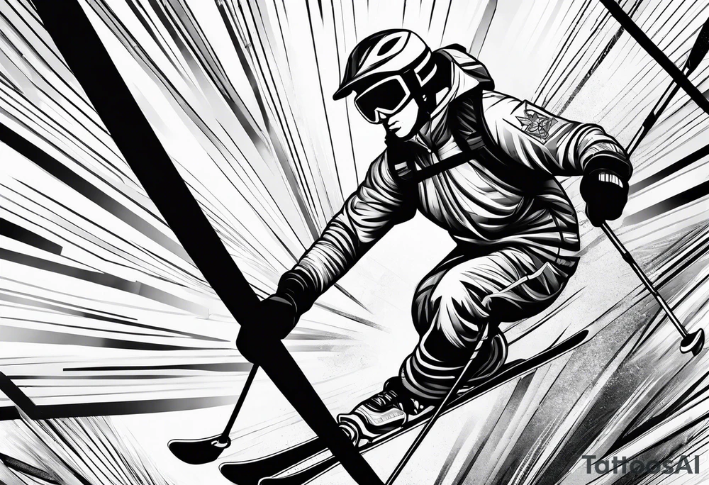 Skier tattoo idea