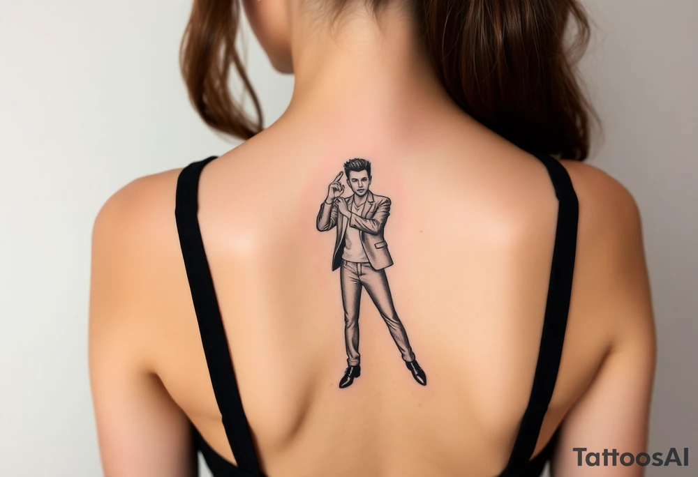 Rick Astley Never Gonna Give You Up Dance Pose tattoo idea