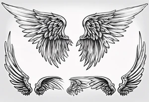 single angel wing tattoo idea
