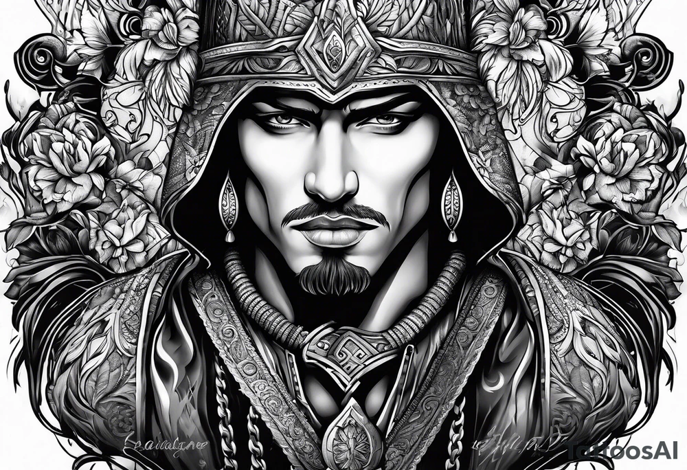 leather man tattoo idea