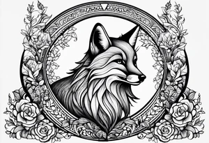 strength, small, nuanced, fox, elegant, armenian tattoo idea