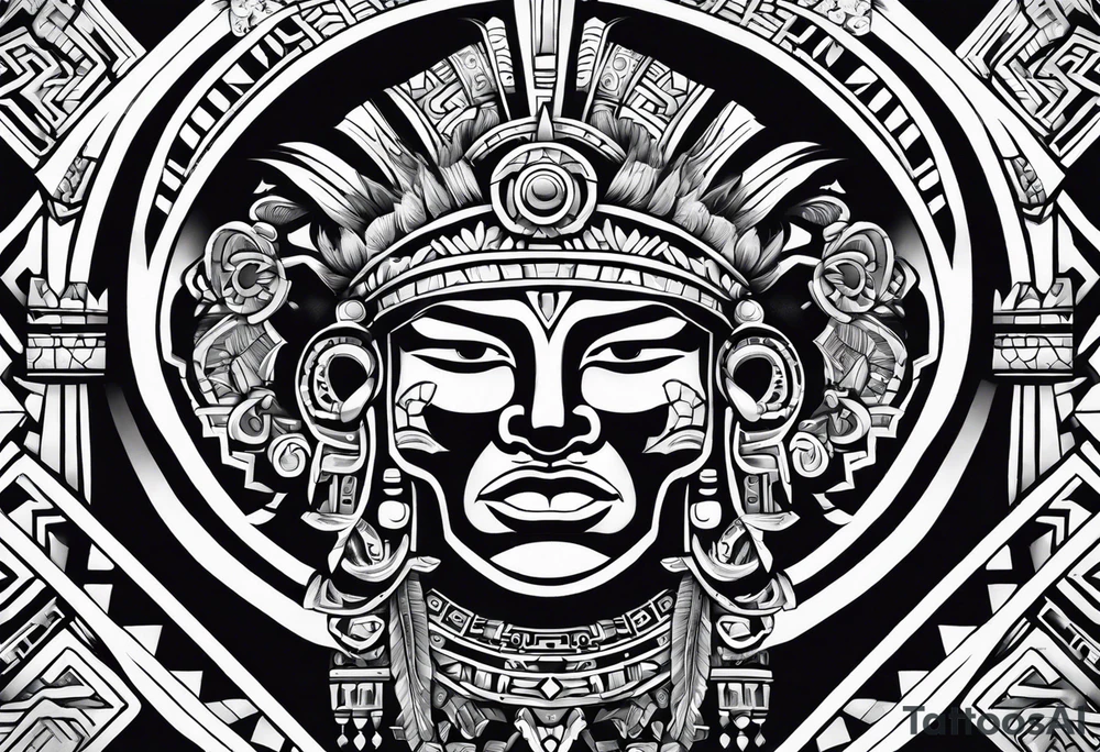 aztec 
sleeve tattoo idea
