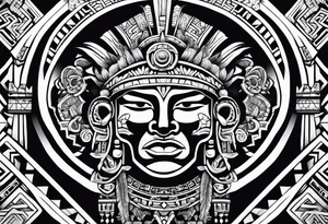 aztec 
sleeve tattoo idea