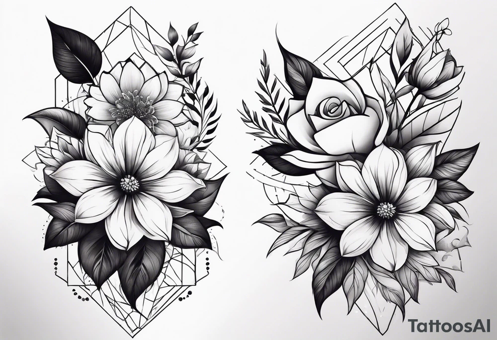 Flower sleeve tattoo. tattoo idea