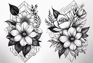 Flower sleeve tattoo. tattoo idea