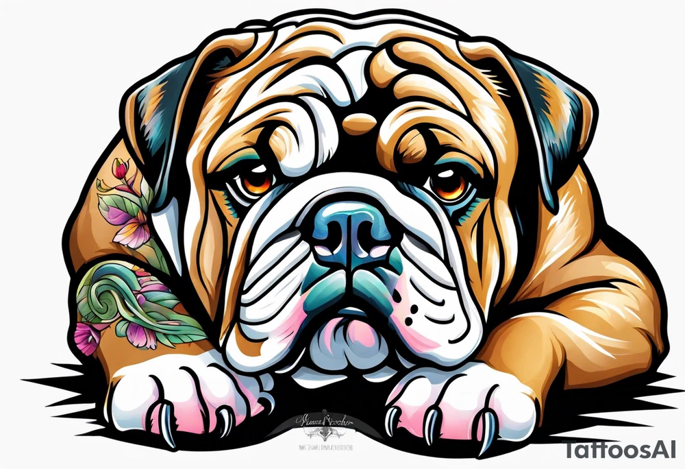 English bulldog tattoo idea