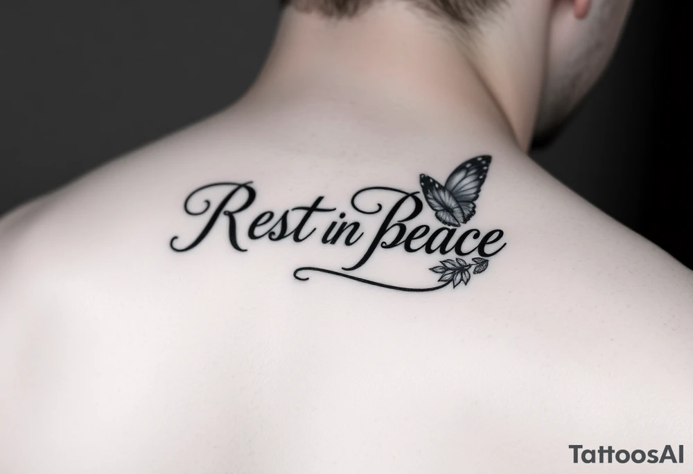 Rest in peace tattoo for best friend named Todd that passed away. I want the tattoo located on the right hand tattoo idea