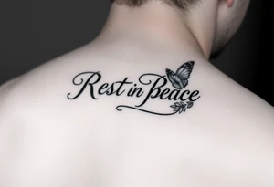 Rest in peace tattoo for best friend named Todd that passed away. I want the tattoo located on the right hand tattoo idea