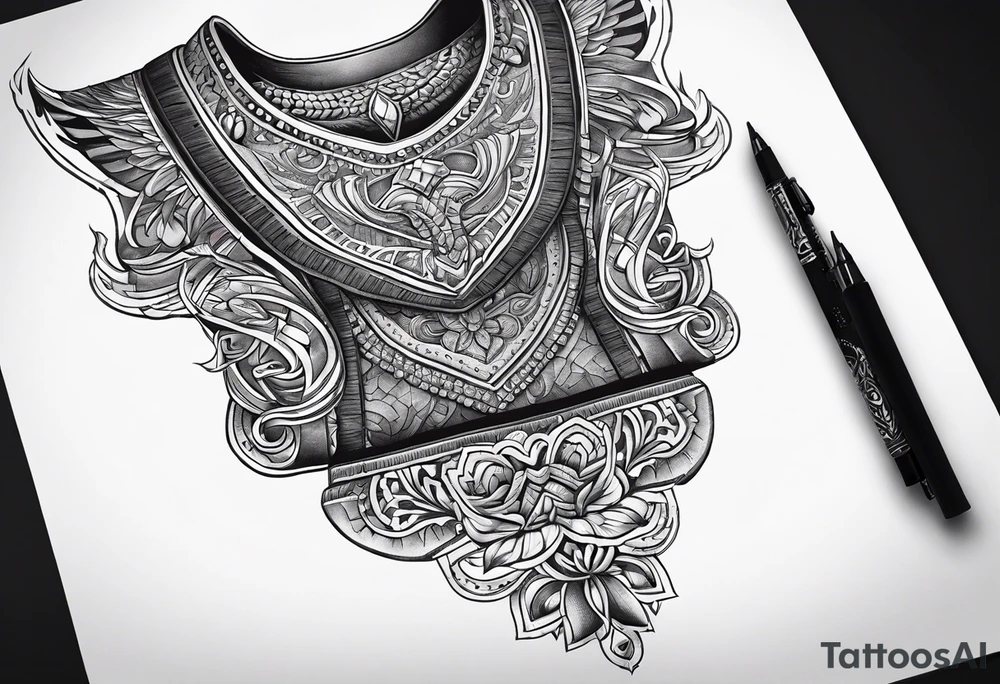 tattoo drawing ancient vest tattoo idea