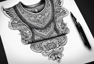 tattoo drawing ancient vest tattoo idea