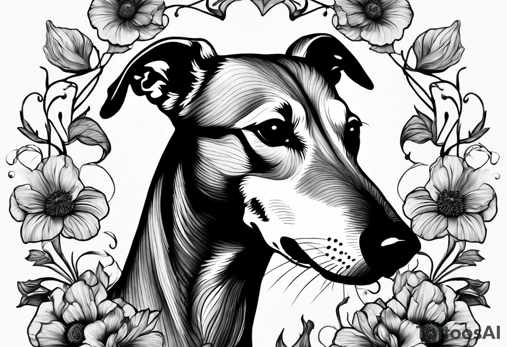 Greyhound tattoo idea