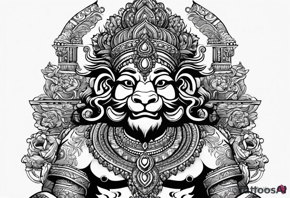 Laxmi Narasimha tattoo idea