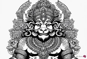 Laxmi Narasimha tattoo idea