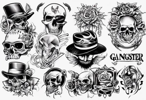 gangster tattoo for back tattoo idea