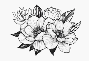 Flores com pássaros tattoo idea