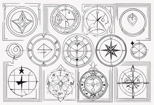 zodiac symbols tattoo idea