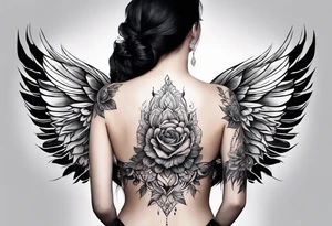Full Back tattoo covering the whole back woman tattoo idea