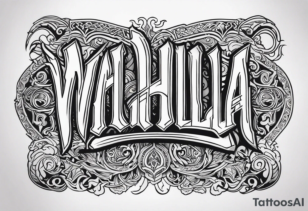 Valhalla viking gods tattoo idea