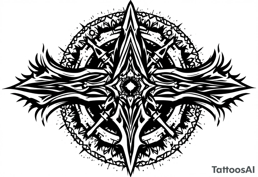 one  arrow  that look down tattoo idea