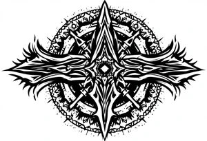 one  arrow  that look down tattoo idea
