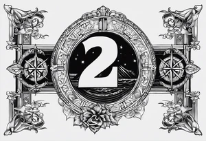 a tattoo about surrendering, relinquishing control, and accepting destiny/fate. somehow this tattoo also incorporates the number 222 or three separate 2s into it tattoo idea