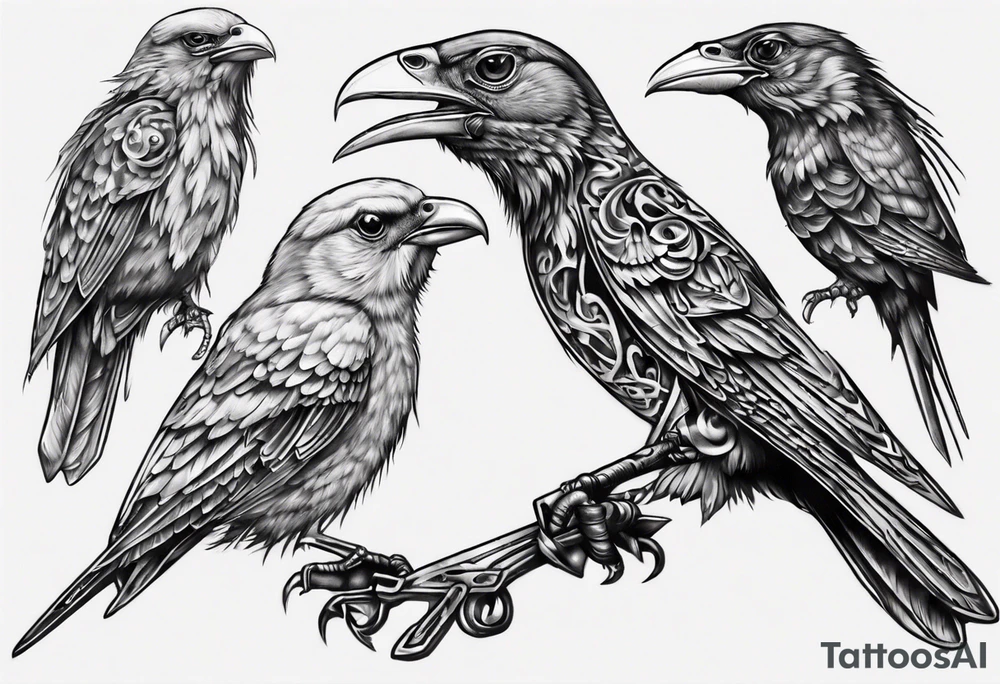 highly detailed bird, Lynyrd Skynyrd 
free from birdcage tattoo idea