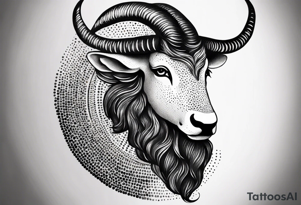 capricorn with beard tattoo idea