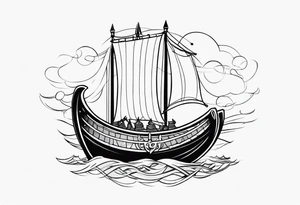 Viking Ship Voyage tattoo idea