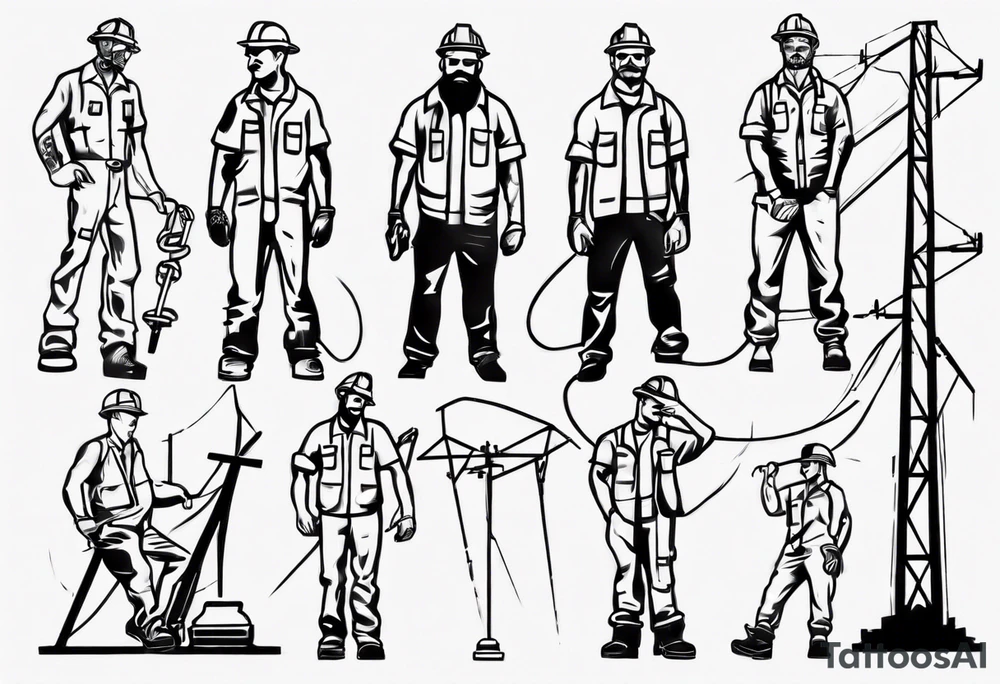 power line utility worker tattoo idea