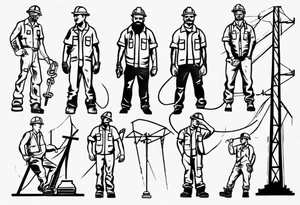 power line utility worker tattoo idea